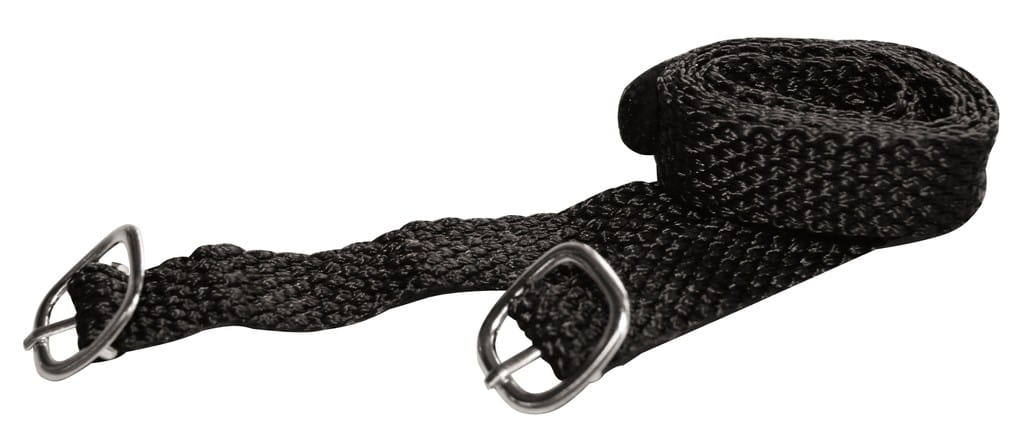 Paski do ostróg, metalowe zapięcie, czarny, para, Covalliero - Cavalo